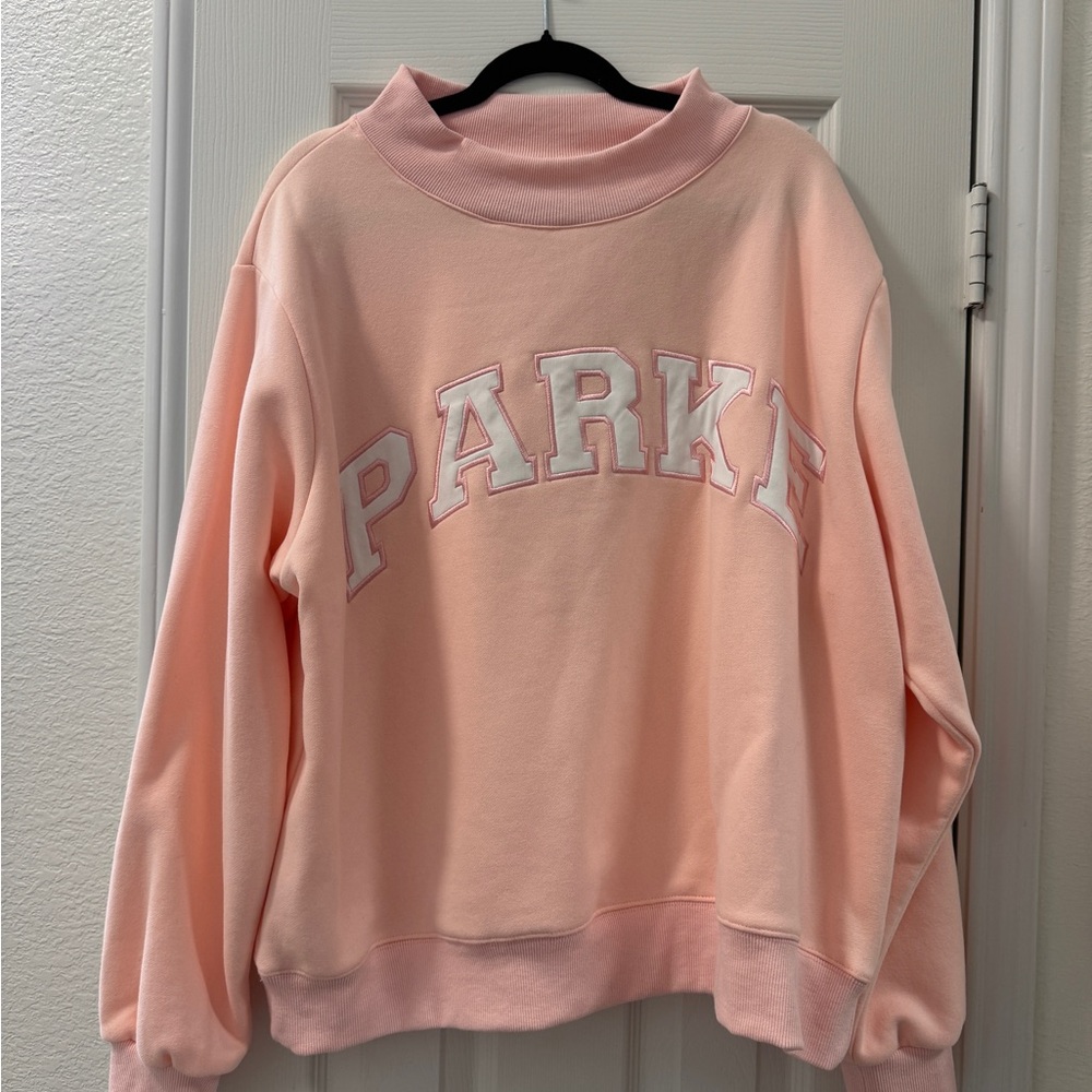 Parke Women's Varsity Mockneck in Ballet/White